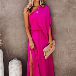Hot pink maxi dress
